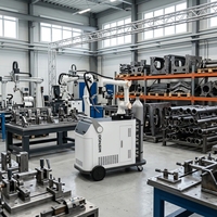 Robot cobot DONSIN pour soudage, bras robotisé six axes, alimentation en fil, boîte de vitesses contrôlée par PLC, performance de soudage laser stable, garantie 3 ans