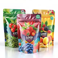 Sachets refermables personnalisés en plastique pour aliments, avec fermeture éclair, en aluminium, anti-odeur, pour bonbons, 3,5g, 7g, 14g, avec logo