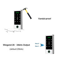 Lector de Sistema de Control de Acceso con Teclado de Huellas Dactilares Inteligente Wifi Tuya, Carcasa Metálica de 12V-24V, Resistente al Agua IP68, con Tarjeta RFID
