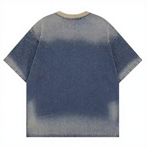 T-shirt Homme Col Rond 100% Coton 220 GSM Personnalisé Qualité Supérieure Délavé à l'Acide Impression Sérigraphique Coupe Classique Unie Vente en Gros - Product Image 3