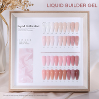 Constructeur de liquide de couleur claire de haute qualité Gel UV Logo personnalisé Vente en gros Gel d'extension de gelée Constructeur de gel pour les ongles Liquide dans une bouteille