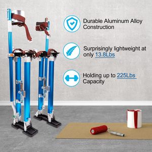 Chuyên Nghiệp Có Thể Điều Chỉnh 18 "30" Tường Thạch Cao Thang Giàn Giáo Màu Xanh Nhôm Công Cụ Nhà Cho Thạch Cao Sơn Vật Liệu Thép - Product Image 3