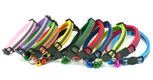 Disesuaikan disesuaikan reflektif mewah kualitas terbaik kucing bentuk gesper kuat keamanan cetak reflektif kucing menenangkan kerah - Product Image 5