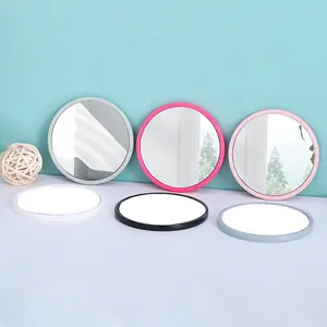 Benutzer definierte Logo Runde Taschen spiegel Mode Geschenke Mini Kunststoff Kosmetik spiegel Hand Make-up Spiegel