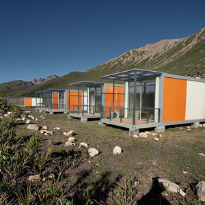 Chambre d'hôtel de luxe personnalisée préfabriquée à toit rétractable Conteneur à plat préfabriqué design Chambres d'hôtel préfabriquées - Product Image 1