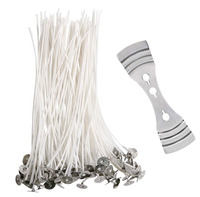 YS 50 teile/beutel Pure Cotton Core Rauch arme Kerzen Dochte DIY Kerze machen vor gewachst mit Öl Dochte Party zubehör mit Halterung