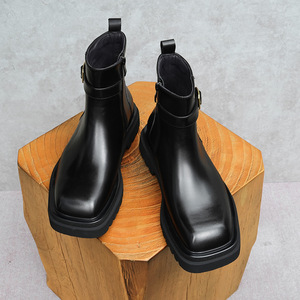 Zapatos Formales de Hombre de Alta Calidad, Estilo Clásico Universitario, Zapatos de Cuero Casuales Sin Cordones para Otoño, Ligeros - Product Image 1