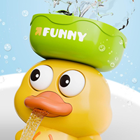 Jeu de salle de bain bébé jouets de bain avec ventouses jaune canard dessin animé douche arroseur jet d'eau cascade baignoire jouets pour enfants