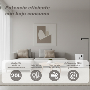 Deshumidificador Drytek 20, 20L Diarios, 380W, con Control por Aplicación Inteligente Wifi - Product Image 5