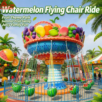 Manège à bas prix pour 16 places, thème pastèque, pour enfants, pour parcs d'attractions et fêtes foraines, avec chaises volantes, à vendre