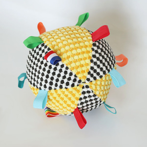 6 Inches Eco-Friendly Soft Stuffed Puppy Plush <b>Ball</b> Interactive <b>Dog</b> Squeaky <b>Ball</b> Toy with Tags for Indoor Use - Product Image 3