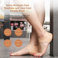 Protège-talon en silicone souple pour soulager la douleur, amortisseur de chocs en gel, coussinet de talon pour fasciite plantaire, antidérapant, soin des talons fendillés