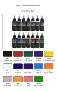 Equipo de tatuaje 30ml Cross-Border 14 Color Set <span class=keywords><strong>Tattoo</strong></span> Practice Ink - Product Image 2