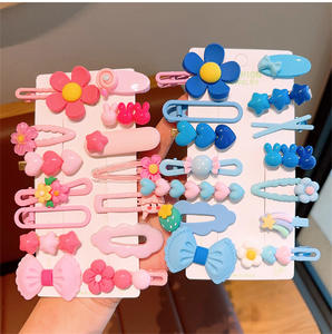 Date <span class=keywords><strong>2023</strong></span> 14 pièces/ensemble mignon enfant Barrettes enfant pinces à cheveux pince à cheveux accessoires cadeau ensemble fille dessin animé motif pince à cheveux ensemble - Product Image 5