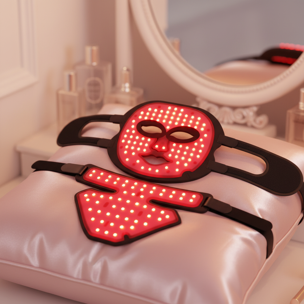 Latest Medical Silicone LED Facial Mask Red&Infrared Light Therapy For Face Treatment Pain Relief Facial Beauty Care Home Use