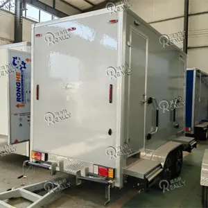 Custom Outdoor Shower and Portable Toilet Room Automatic Self Cleaning Mobile Toilet Trailer