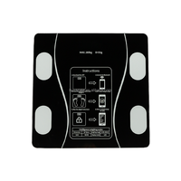 Appareil ménager intelligent contrôlé par application Balance numérique de graisse corporelle Affichage LED Style moderne pour balances de salle de bain 180kg Max Rechargeable