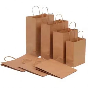 Bolsas de Papel Kraft Reciclables y Ecológicas Personalizables con Asas para Comida para Llevar de Restaurantes y Sushi - Product Image 4