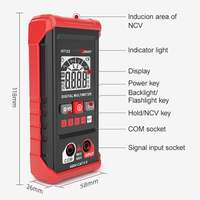 Multimeter pintar ketahanan voltase AC DC, LCD Digital Multimeter NCV Tester dengan lampu latar harga bagus