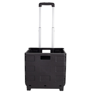 Carrello della spesa pieghevole portatile carrello del carrello della spesa pieghevole in plastica del supermercato <span class=keywords><strong>con</strong></span> <span class=keywords><strong>ruote</strong></span> - Product Image 2