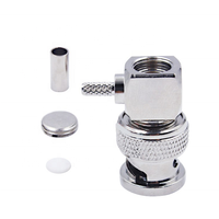 Connecteur Coaxial RF haute performance à angle droit, 50 pièces, en laiton, pour câble RG179 75ohm