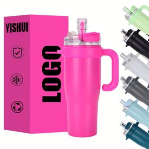 Wholesale 40 Oz <b>Double</b> <b>Wall</b> Vacuum Insulated Stainless Steel Travel <b>Mug</b> Tumbler Lid Straw Back School Gift Cup Leak-Proof - Product Image 4