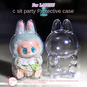 Étui de protection pour LABUBU Monsters Macaron, présentoir en acrylique, accessoires de protection avec étui debout blanc, transparent - Product Image 4