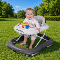 Brightbebe 2-in-1 Baby Activity Walker Rangka Besi Stasiun Mainan Lepas Pasang Dapat Dilipat Kapasitas Beban 15kg 6-3 Tahun Bersertifikasi EN