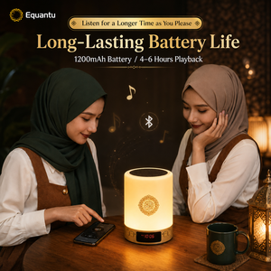 Equantu Quran <b>Speaker</b> <b>LED</b> Lamp Remote Control <b>Bluetooth</b> Quran player Rechargeable Touch lamp quran <b>speaker</b> SQ122 - Product Image 5