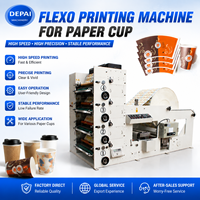 Imprimante flexographique multi-couleurs à grande vitesse, rouleau à rouleau, 850 mm, grande machine d'impression flexographique pour papier, bols et gobelets