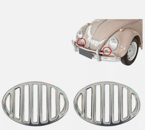 Grilles de pare-chocs en acier inoxydable compatibles avec VW Beetle 1952-1967, type 1 classique, garniture de pare-chocs avant - Product Image 1
