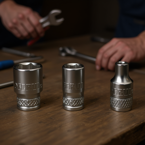 Fervi Hexagon <b>Socket</b> Wrench 1/4 in Drive Industrial Grade Automotive Repair Normal Series 6mm 8mm 10mm Chrome Vanadium Steel - Product Image 3