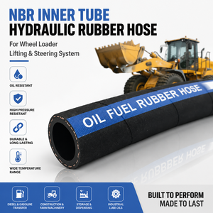 Tubo Interior <span class=keywords><strong>de</strong></span> Goma Hidráulica NBR para Sistema <span class=keywords><strong>de</strong></span> Elevación y Dirección <span class=keywords><strong>de</strong></span> Cargadoras <span class=keywords><strong>de</strong></span> Ruedas - Product Image 1