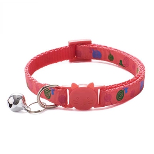 Haustier Halskette Kätzchen Halsband Hunde halsband Cartoon Katze Tasmas Halsband Mit Glocken hals riemen Polyester Verstellbare Schnalle Kätzchen Welpe - Product Image 3