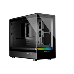 Jungle Leopard Desktop Gaming PC <b>Case</b> for Mid Tower MATX Tempered Glass Snap-Fit Design with Transwarp <b>Fan</b> - Product Image 3