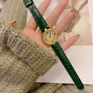 Reloj de Lujo para Mujer 2026, Esfera Redonda con Cristales, Correa de Cuero Genuino, Movimiento Mecánico, Alta Calidad, Estilo Cartieres - Product Image 1