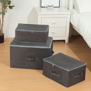Clothing Organizer <b>Storage</b> <b>Box</b> Rectangle Gray Cationic Soft Cap <b>Drawer</b> Style For Home Use - Product Image 2