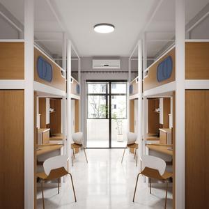 Lit superposé en métal avec cadre en fer, bureau supérieur et inférieur, service de conception 3D gratuit personnalisé, appartement, dortoir, pour étudiants, école - Product Image 2