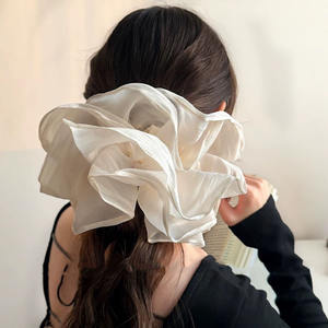 Élastiques à cheveux en maille surdimensionnés élégants, grands bandeaux pour femmes - Product Image 6