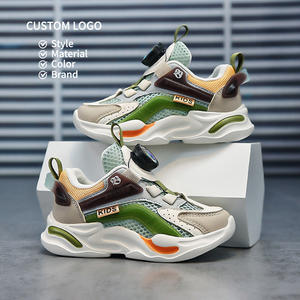 2025 été à la mode chaussures de sport décontractées pour garçons nouvelle semelle souple à maille unique avec bouton rotatif chaussures de Sport pour enfants - Product Image 1