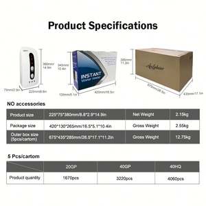 Direct en gros électrique 5500W eau chaude instantanée douche murale LED Bosster pompe bouton interrupteur pour hôtel salle de bain utilisation - Product Image 6