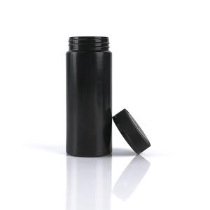 Envase Cilíndrico Negro de HDPE de 100ml 150ml 200ml para Proteína en Polvo, Suplementos, Pastillas, Capacidad Personalizada, Tapa de Rosca - Product Image 4