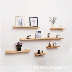 Wall Mounted <b>Shelf</b> Solid Wood Rectangle Multipurpose Durable Storage <b>Rack</b> For Home Office Display - Product Image 2