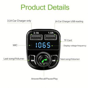 Multifunctional New Steero Radio Car Kit Double <b>USB</b> Charger Setup X8 Fm Transmitter Audio Mp3 <b>Usb</b> <b>Player</b> Car Mp3 <b>Player</b> - Product Image 5