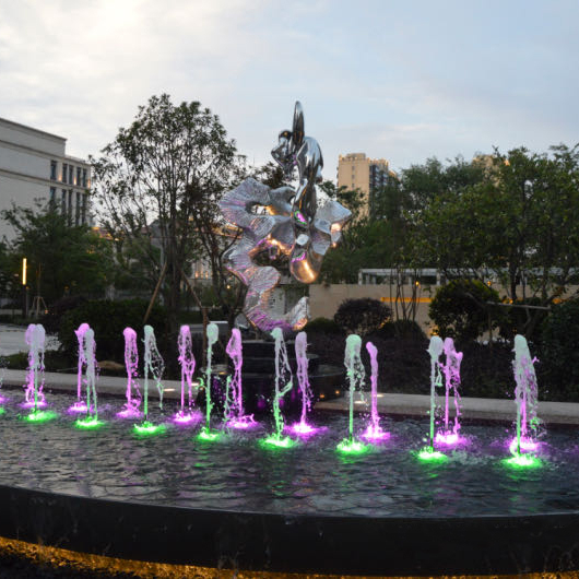 Популярный легко устанавливаемый программируемый фонтан dmx для пруда фонтан для воды открытый сад площадь квадратный фонтан для танцев