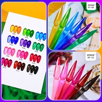 JTING Nouvelle Tendance 12 Couleurs Gelée Translucide Néon pour Nail Art UV/LED – Fournisseur d'Ongles OEM Personnalisable avec Étiquette Privée Gratuite