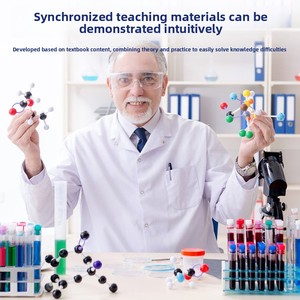Modelo <span class=keywords><strong>de</strong></span> Estructura Molecular Orgánica Química, Bolas y Varillas Proporcionales, Átomos <span class=keywords><strong>de</strong></span> Cristal, Equipo Experimental para Escuela Secundaria - Product Image 2