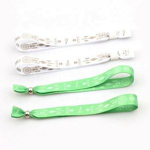 Bracelets en tissu imprimés à usage unique avec boucle en plastique de luxe et ruban pour événements, mode et sport – Vente en gros - Product Image 5