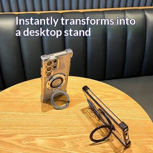 Funda Magnética Electrochapada con Protector de Lente para <span class=keywords><strong>Samsung</strong></span> S20 S21 S22 S23 S24 S25 S26 Ultra A55, Antigolpes - Product Image 2