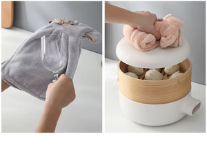 Toalla de Mano de Felpa de Coral con Diseño de Vestido, Sin Pelusas, de Secado Rápido, Suave, Absorbente, de Color Sólido, con Forma de Vestido, para Uso Doméstico, para Niños - Product Image 2